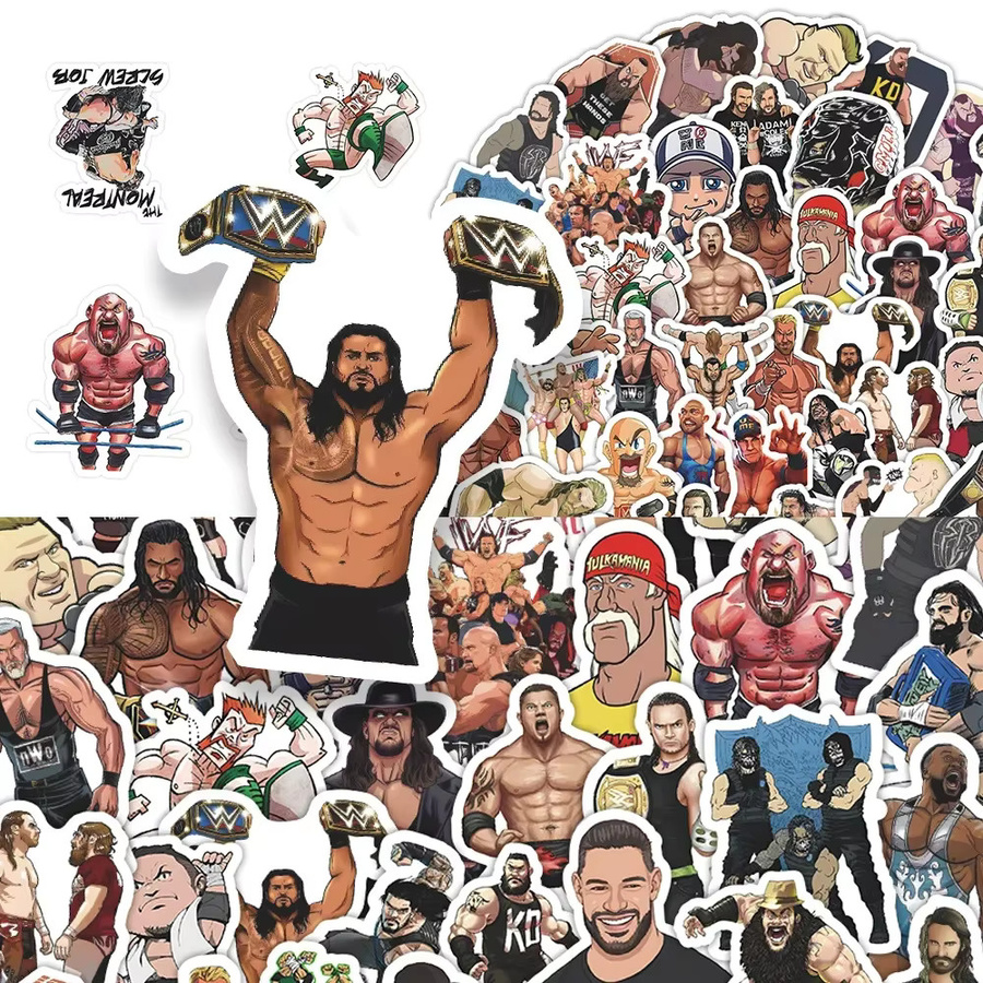 GOGOTU Wrestling Cartoon Aufkleber, 60-teiliges Set - Bild 4