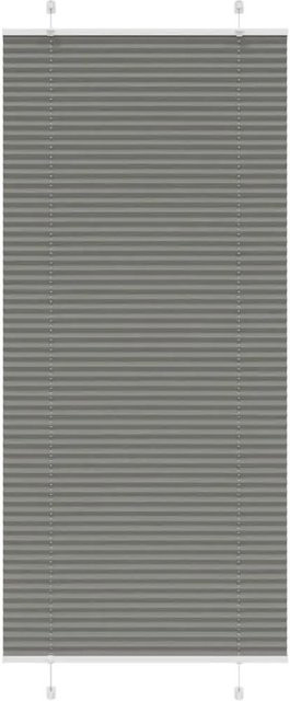 vidaXL Plissee Anthrazit, semi-transparent, Polyester, B: 100 cm, H: 200 cm - Bild 1