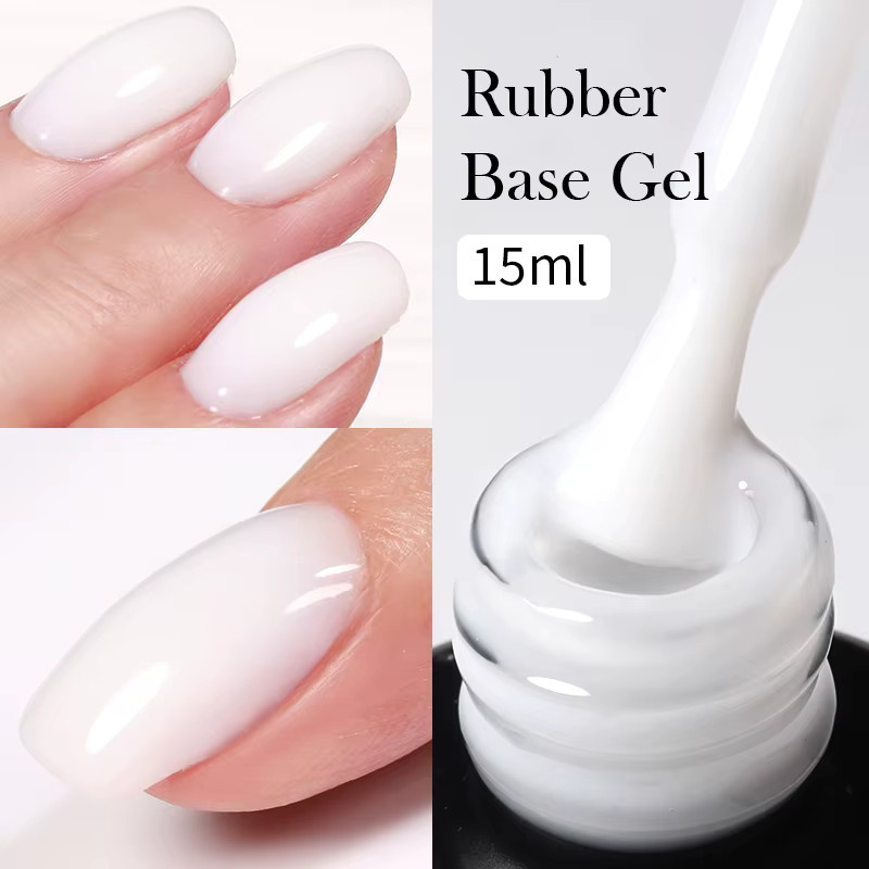 BORN PRETTY Rubber Base Gel Nagellack, Milchig-Weiß, 15 ml - Bild 2