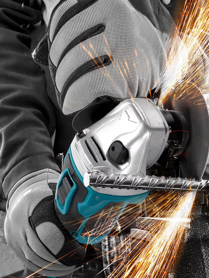 YOFIDRA Bürstenloser Winkelschleifer 125mm Blau, kabelloser elektrischer Winkelschleifer kompatibel mit Makita 21V Akku - Bild 7