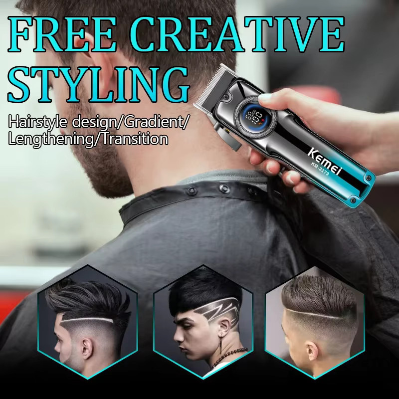 Kemei 2279 Barber Fade Haarschneidemaschine professioneller kabelloser Haarschneider für Männer - Bild 2