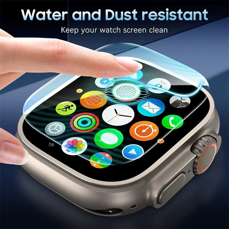 HUBANDE Hydrogelfolie für Apple Watch, Displayschutzfolie, transparent, Unisex - Bild 4