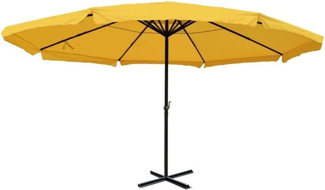 MCW Sonnenschirm Carpi Pro Gastronomie Marktschirm mit Volant aus Polyester und Aluminium in Gelb, Durchmesser: 5 m - Bild 2