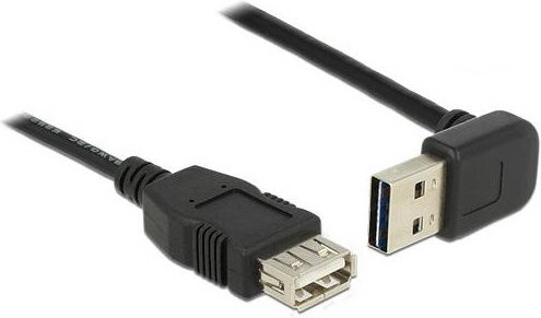 Delock USB 2.0 Kabel mit USB-A Stecker und USB-A Buchse, Schwarz, Länge: 0,50 m - Bild 1