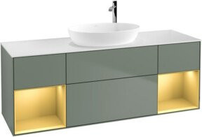 V&B Waschtischunterschrank Finion in Grau lackiert, Breite: 160 cm, Tiefe: 50,1 cm, Höhe: 50,1 cm - Bild 1