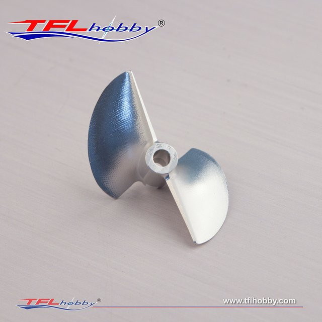 TFL Zweiblattiger O-Series CNC7075 Aluminiumpropeller für Katamaran MONO1 RC-Boot, Metall, Grau - Bild 1