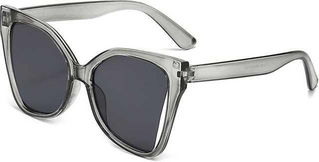 Techsuit 5335 Sonnenbrille, Damen, Butterfly, Vollrand, Grau, Kunststoff - Bild 1
