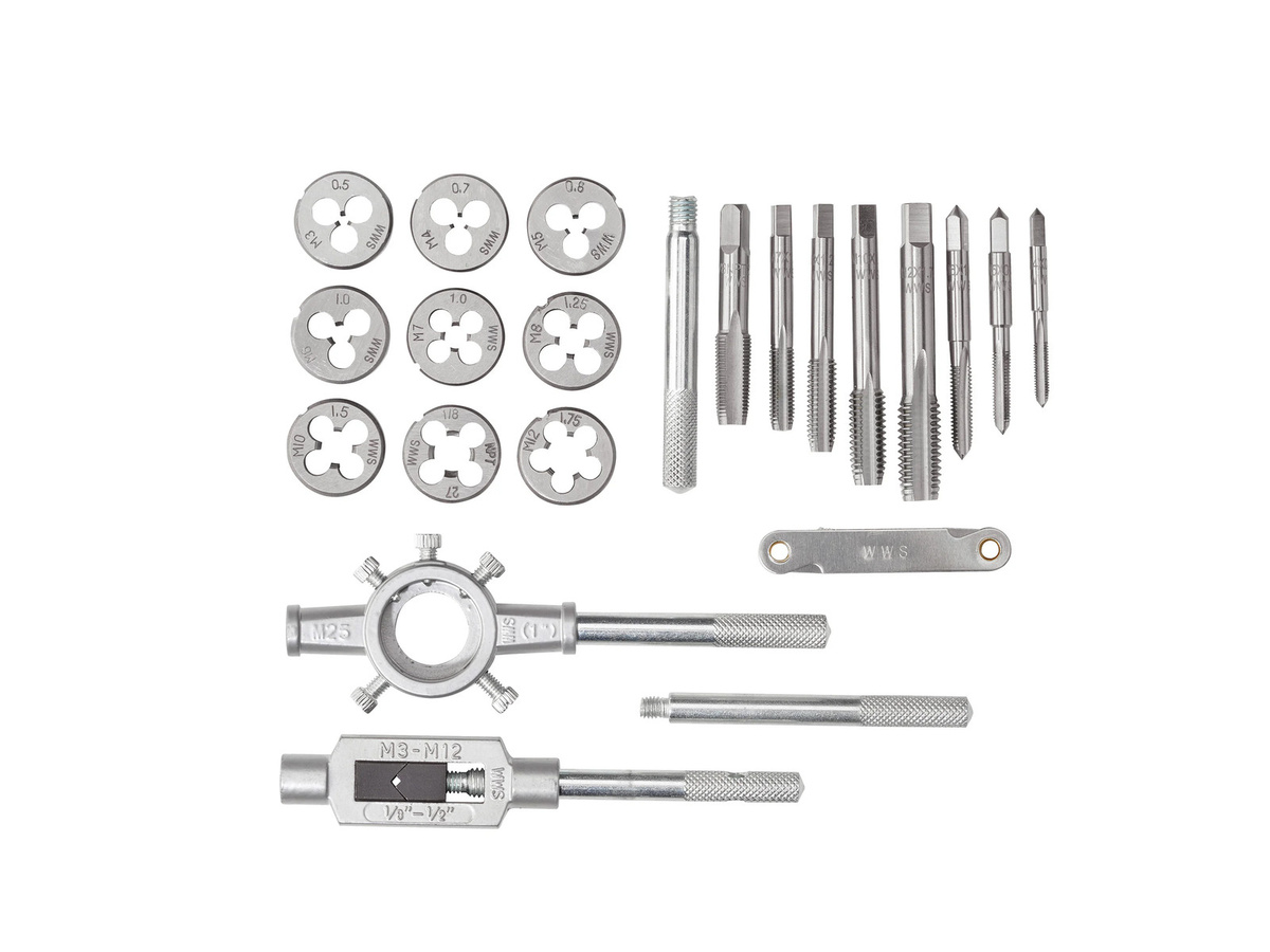 Parkside Gewindebohrer- und Schneideisen-Set aus Stahl, 21-teilig - Bild 3