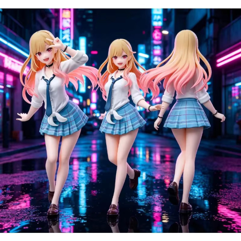 Bandai My Dress-Up Darling Marin Kitakawa Anime-Figur, Schuluniform-Ankleidepuppe, 18cm - Bild 2