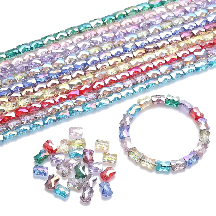 YUANZHIRUN Kristallglas-Slub-Perlen, 8x10mm, Unisex - Bild 1