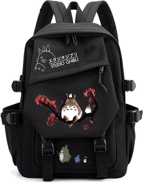 3-teiliges Schulrucksack-Set in Schwarz aus Oxford-Stoff mit großem Fassungsvermögen inklusive Federmäppchen und Schultergurt - Bild 1