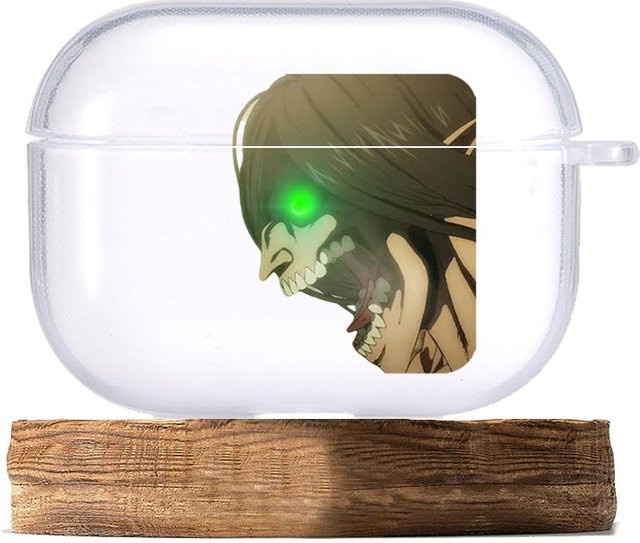 Shingeki No Kyojin Attack on Titan Kopfhörerhülle für Apple AirPods 1 2 3, transparente Silikon-Hülle im Anime-Design - Bild 1