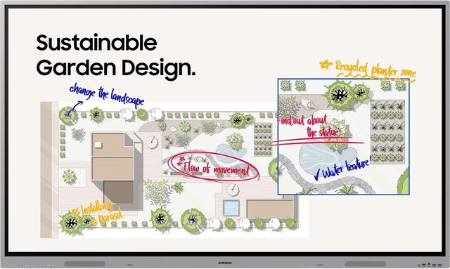 Samsung WE65FX Interaktives Whiteboard 65 Zoll 4K UHD mit Multitouch-Touchscreen in Weiß - Bild 1