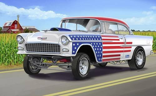 Revell 1955 Chevy Bel Air Street Machine 2N1 Automodell Bausatz im Maßstab 1:24 - Bild 1