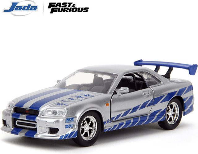 JADA 2002 Nissan Skyline GT-R R34, Modellfahrzeug, 1:32, Silber, Fast & Furious - Bild 1