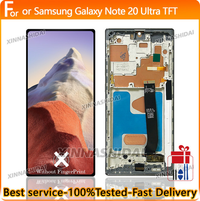 Samsung Note 20 Ultra 5G LCD-Display mit Touchscreen-Digitizer und Rahmen in Gold oder Schwarz - Bild 1