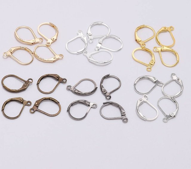 YouYoungDifferent Ohrringe Verschlüsse & Haken, Gold, 15*10mm, Unisex - Bild 1