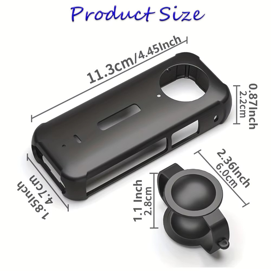 Schutzhülle aus Silikon für Insta360 X3 Action Kamera in Schwarz - Bild 3