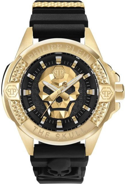 Philipp Plein Armbanduhr, Totenkopf, Quarz, Edelstahl, 44 mm, Herren - Bild 1