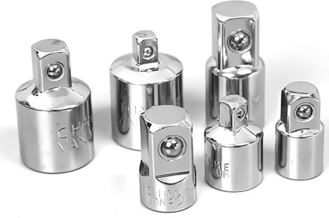 WEELEE Steckschlüssel Konverter Set aus Chrom-Vanadium in Silber mit 1/4 Zoll, 3/8 Zoll und 1/2 Zoll Antrieb - Bild 1