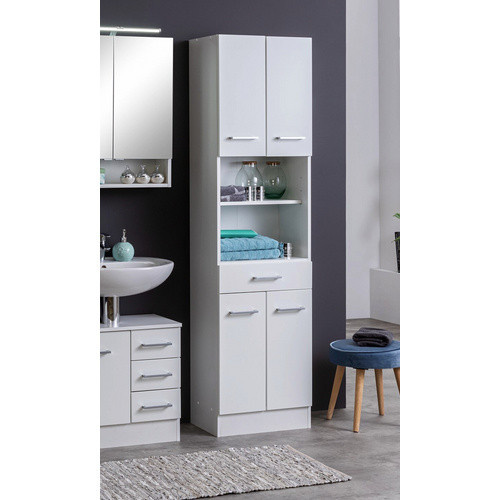HELD MÖBEL Seitenschrank Riga in Weiss, modern mit Türen und Regalfächern, B/H/T: 50 x 190 x 35 cm - Bild 2