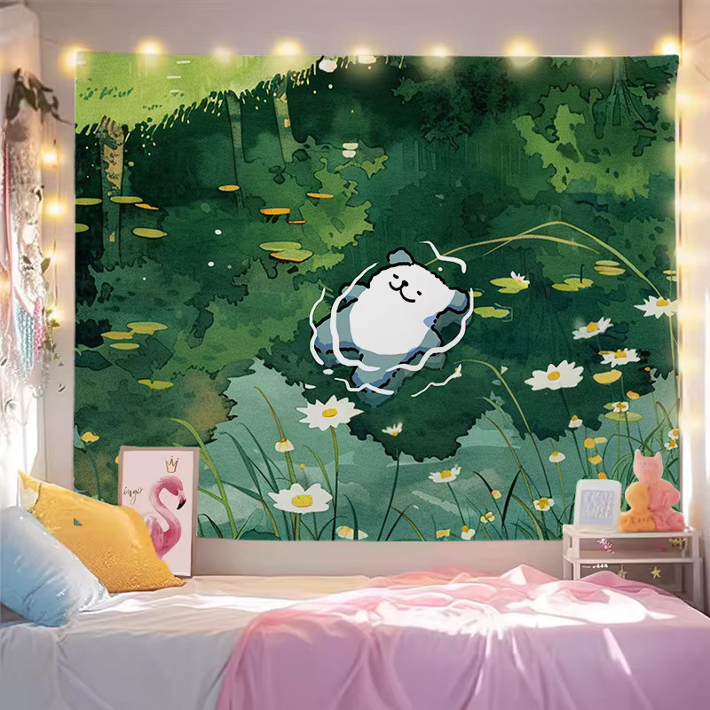 VIKAMA Spring Line Hundetapisserie im Cartoon-Stil, Mehrfarbig, B/H: 75 x 75 cm - Bild 1