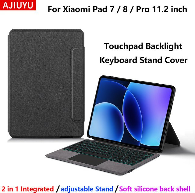 Xiaomi Magic Smart Keyboard Cover mit Touchpad und Hintergrundbeleuchtung für Xiaomi Pad 7 Pro, MiPad 7, Mi Pad 8 Pro und MiPad 8 11,2 Zoll in Schwarz - Bild 1