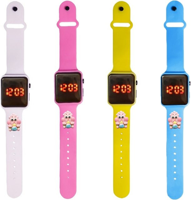 Potdemiel Digitaluhr, SpongeBob, Kunststoff, Silikon, Kinder - Bild 1