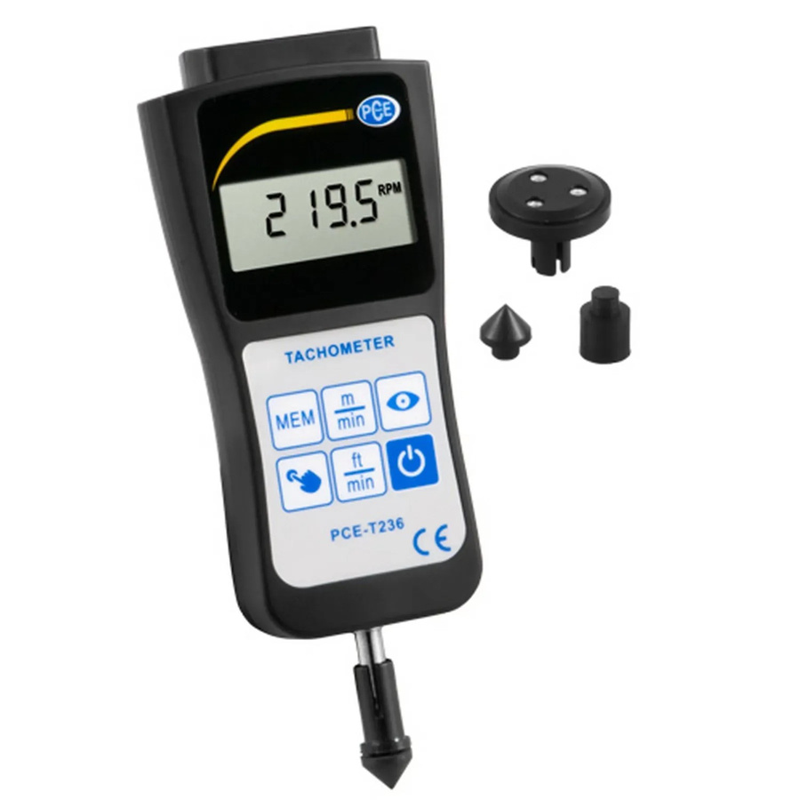 PCE Instruments Handtachometer PCE-T236 Drehzahlmesser in Schwarz - Bild 2
