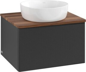 V&B Waschtischunterschrank Antao mit Frontstruktur in Weiß, B/T/H: 60 x 36 x 50 cm - Bild 1