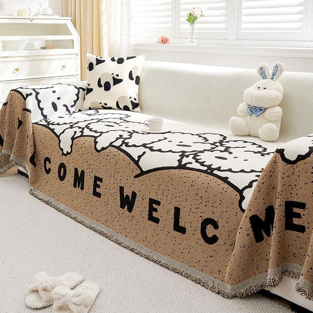 Super Six Chenille Sofabezugdecke Universal für alle vier Jahreszeiten, Breite: 180 cm, Tiefe: 130 cm - Bild 1