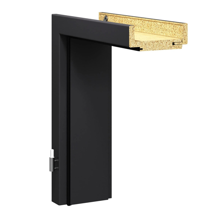Getadoor Türzarge Brilant Soft Schwarz H: 198,5 cm, B: 73,5 cm, T: 8 cm, DIN L - Bild 2