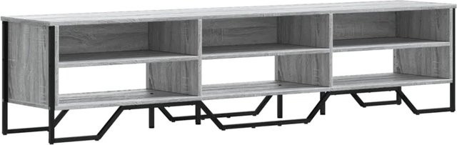 vidaXL TV-Schrank modern in Grau Sonoma aus Holzwerkstoff und Metall, B/T/H: 180 x 34 x 41 cm - Bild 1