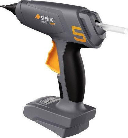 Steinel PRO MobileGlue 5011 AMP Akku Heißklebepistole 18V in Grau mit 11mm Klebestreifen