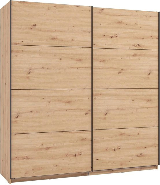 Mömax Schwebetürenschrank Gard 200 in Eiche Artisan, B/T/H: 195 x 61 x 217 cm - Bild 1