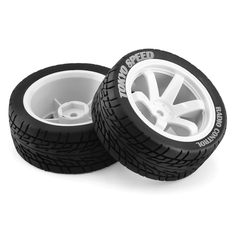 RS RC Rally Racing Wheels Reifen, Gummireifen, 12mm Sechskant - Bild 3