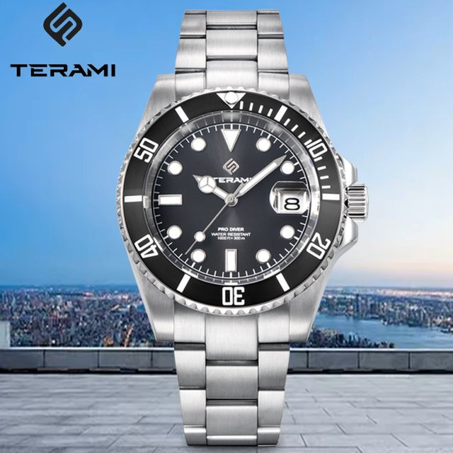 LIGE Armbanduhr Automatik, Edelstahl, Saphirglas, Herren, Schwarz - Bild 1
