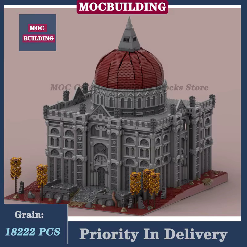 MOCBUILDING Red Castle Model Building Block Set, Fantasy, Rot, Kunststoff - Bild 2