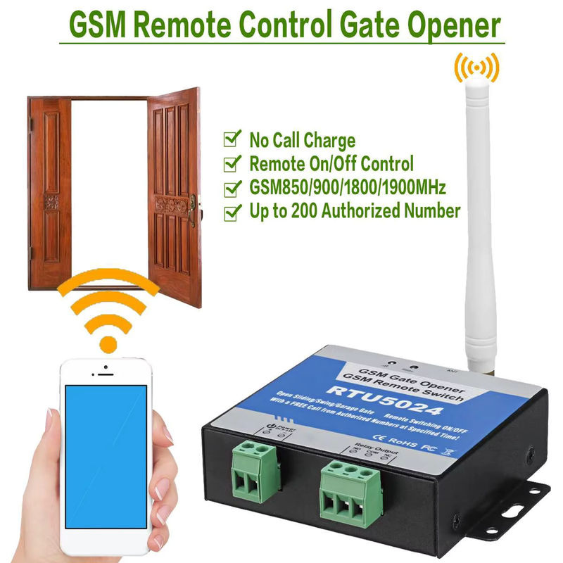 RTU5024 GSM Toröffner Relaisschalter mit drahtloser Fernbedienung und langer Antenne für 850/900/1800/1900 MHz - Bild 2