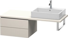 Duravit L-Cube Unterschrank in Tau Matt mit 2 Schubkästen, Breite: 62 cm, Tiefe: 54,7 cm, Höhe: 40 cm - Bild 1