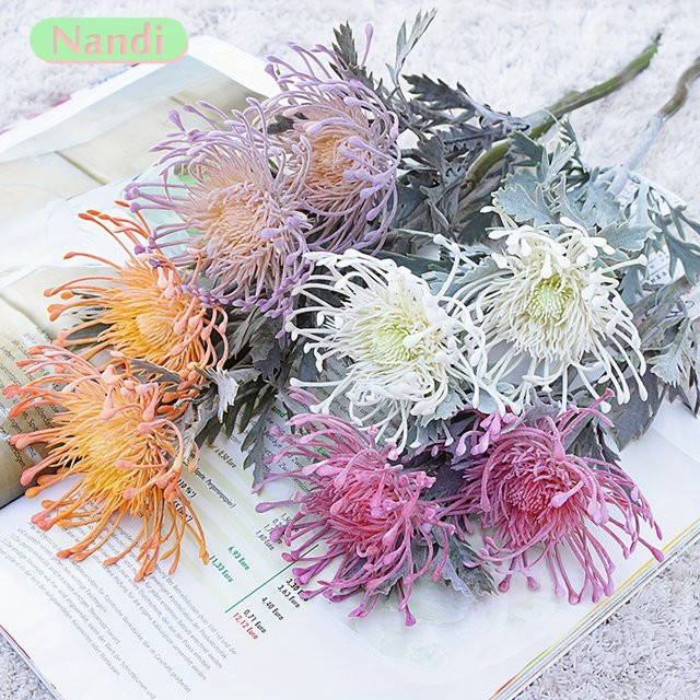 Künstliche Krabbenkrallenblumen von NANDI in Pink mit zwei Zweigen zur Dekoration für Hochzeit und Zuhause - Bild 1