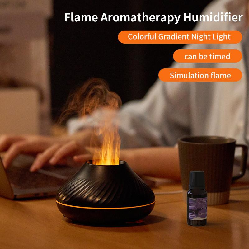 Freedom Outdoors Aroma Diffusor mit LED-Flammeneffekt und USB-Anschluss in Schwarz - Bild 2