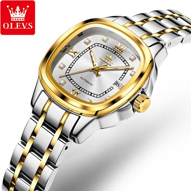 OLEVS Armbanduhr Automatik, Edelstahl, Diamant, Damen - Bild 1