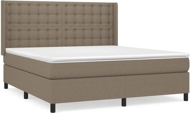 vidaXL Boxspringbett mit Matratze Hybrid-Design in Taupe, B/T: 180 x 200 cm - Bild 1