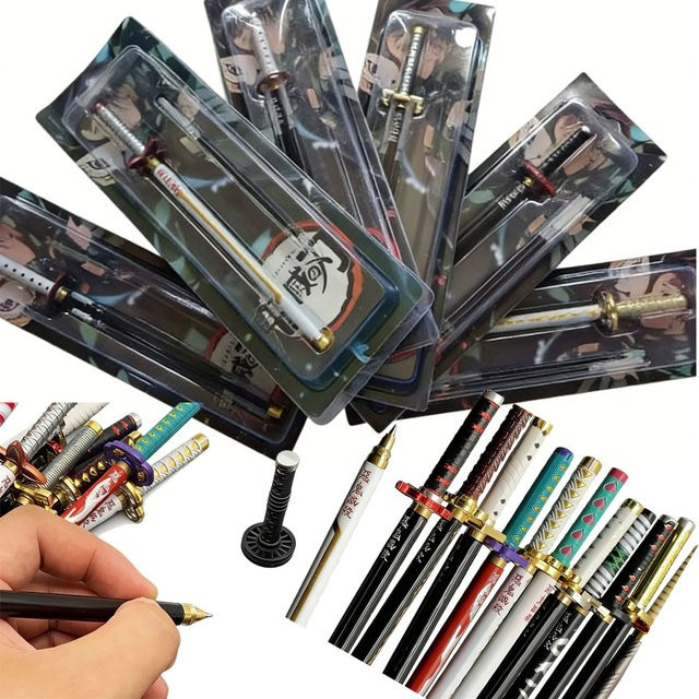 Bandai Japan Anime Dämon Modell Gelstift Set mit 17 Designs, schwarze Nachfüllung und Stifthalter, bunt, für Kinder - Bild 1
