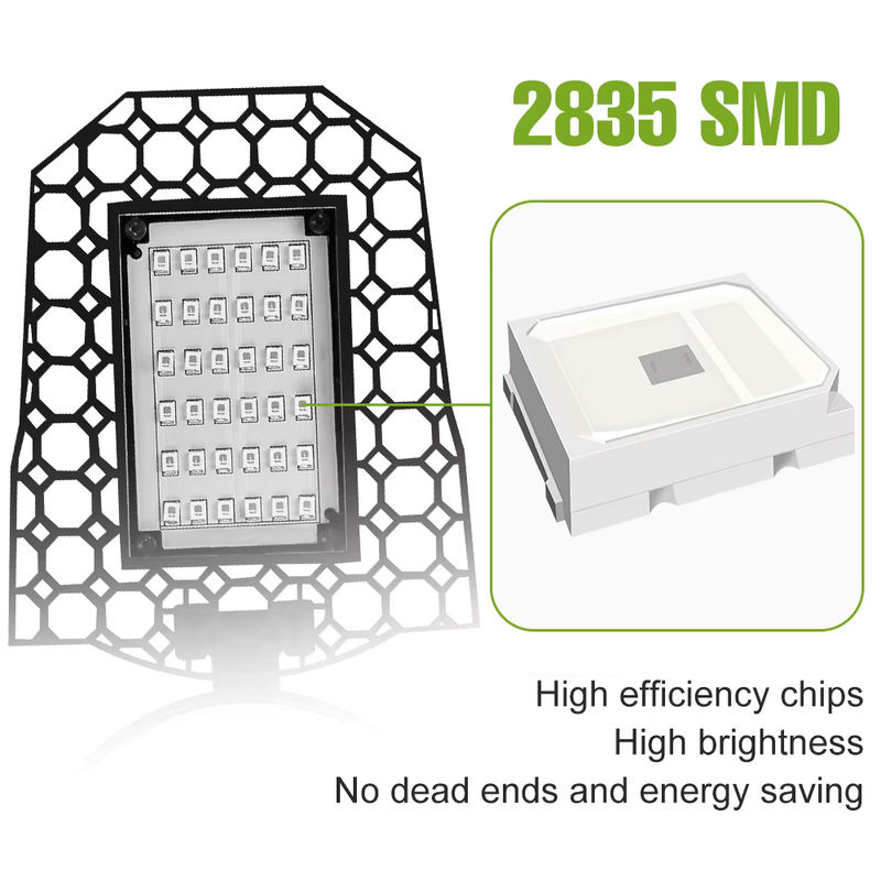 E27 LED Pflanzenlampe mit Vollspektrum für Indoor-Anbau von Blumen, Sämlingen und Gemüse in der Hydrokultur oder im Gewächshaus, Schwarz - Bild 2