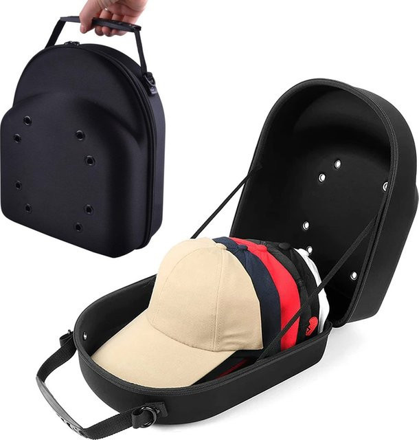 CAIRLEE EVA Baseball Kappen Tragetasche für Sport und Reise, Schwarz, Breite: 32,5 cm, Tiefe: 25,0 cm - Bild 1