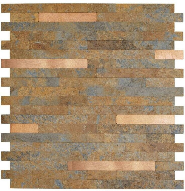 D-C-Fix Wandfliesen in Bronze mit Steinoptik, B/H: 29,2 x 29,7 cm - Bild 1