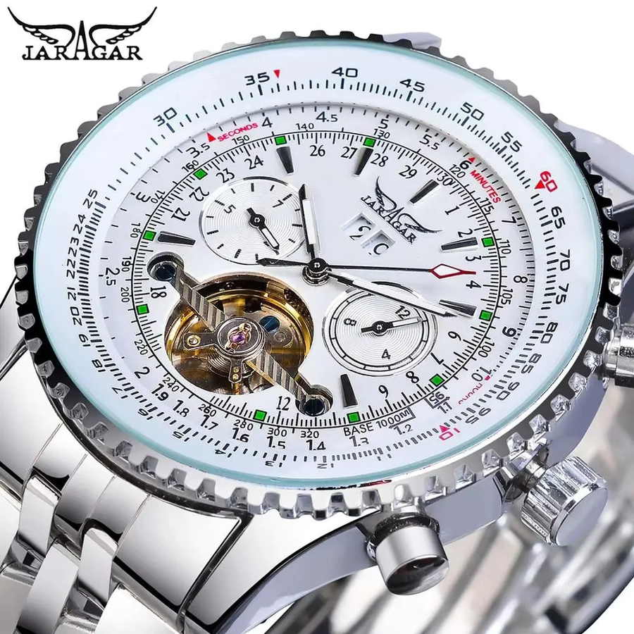 Jaragar Armbanduhr, Automatik, Edelstahl, Blau, Herren - Bild 2
