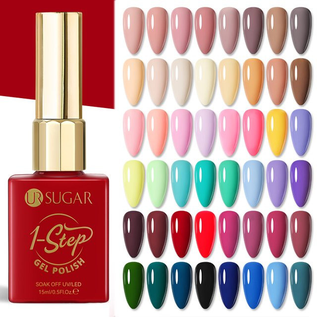UR SUGAR 1-Stufen-Gel-Nagellack, 15 ml, rot, rosa, glänzend - Bild 1